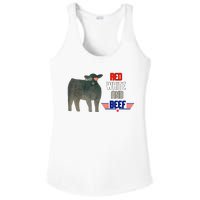 Red White And Beef Ladies PosiCharge Competitor Racerback Tank