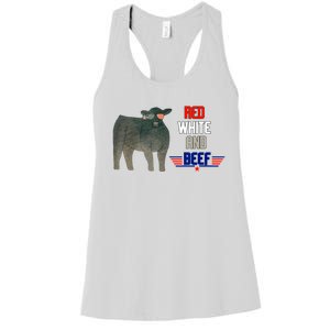 Red White And Beef Women's Racerback Tank