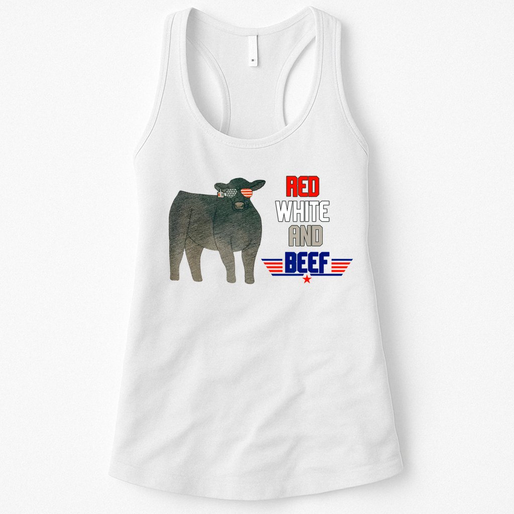 Red White And Beef Womens Tank Top
