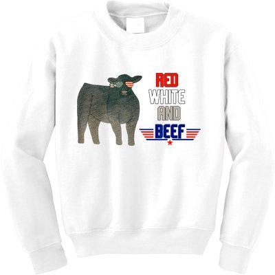 Red White And Beef Kids Sweatshirt