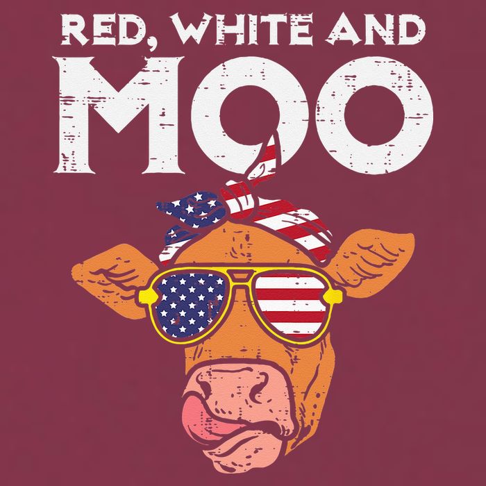 Red White And Moo Cow USA Flag 4th Of July Fourth Patriotic 16oz Travel Tumbler