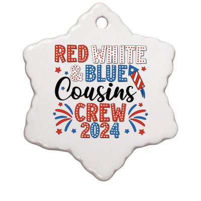 Red White And Blue Cousin Crew 2024 Ceramic Star Ornament