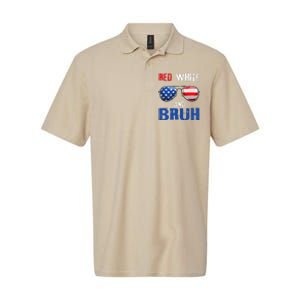 Red White And Bruh 4th Of July Boy Patriotic Softstyle Adult Sport Polo