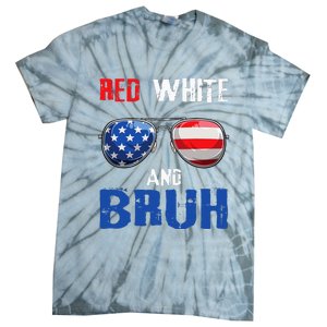 Red White And Bruh 4th Of July Boy Patriotic Tie-Dye T-Shirt