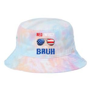 Red White And Bruh 4th Of July Boy Patriotic Tie Dye Newport Bucket Hat