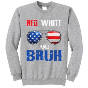 Red White And Bruh 4th Of July Boy Patriotic Sweatshirt