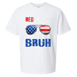 Red White And Bruh 4th Of July Boy Patriotic Sueded Cloud Jersey T-Shirt