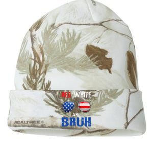 Red White And Bruh 4th Of July Boy Patriotic Kati Licensed 12" Camo Beanie