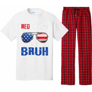 Red White And Bruh 4th Of July Boy Patriotic Pajama Set