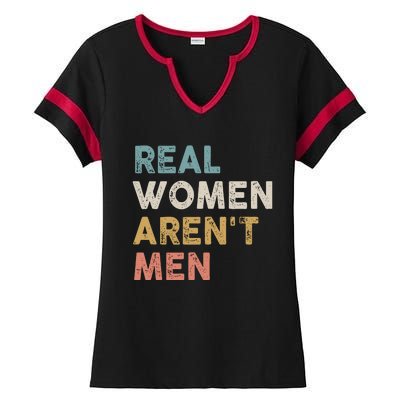 Real Women Aren’t Men Ladies Halftime Notch Neck Tee