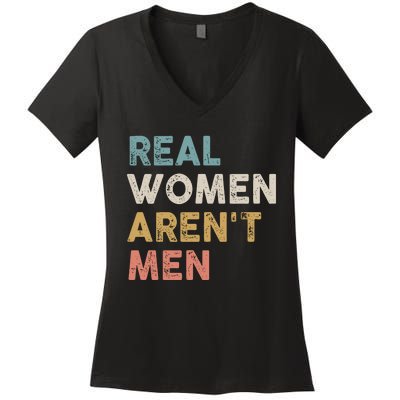 Real Women Aren’t Men Women's V-Neck T-Shirt