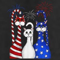Red White Blue Cats USA Flag Firework 4th Of July Adult Drive Performance Visor