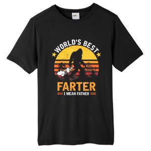 Retro Worlds Best Farter I Mean Father Bigfoot Fathers Day Tall Fusion ChromaSoft Performance T-Shirt