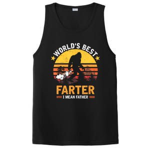 Retro Worlds Best Farter I Mean Father Bigfoot Fathers Day PosiCharge Competitor Tank