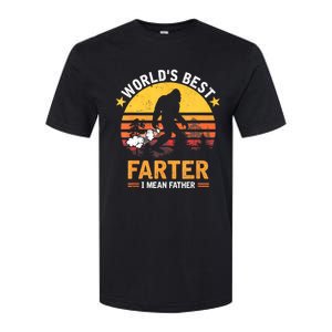 Retro Worlds Best Farter I Mean Father Bigfoot Fathers Day Softstyle CVC T-Shirt