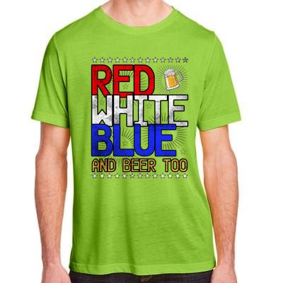 Red White Blue National Beer Day Gift Adult ChromaSoft Performance T-Shirt