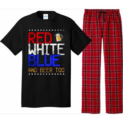 Red White Blue National Beer Day Gift Pajama Set