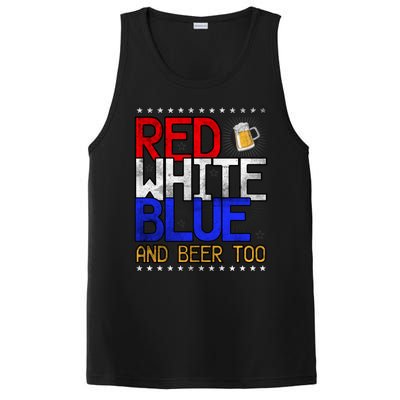 Red White Blue National Beer Day Gift PosiCharge Competitor Tank