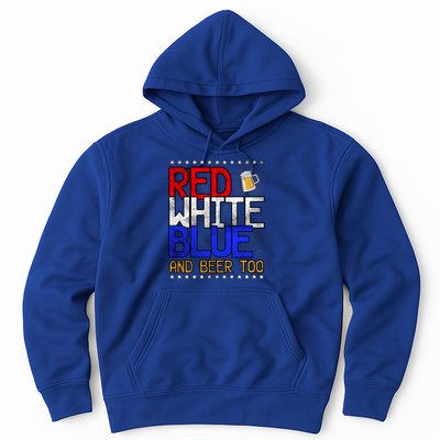 Red White Blue National Beer Day Gift Hoodie