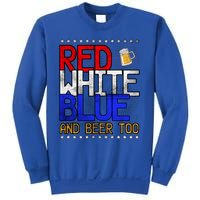 Red White Blue National Beer Day Gift Sweatshirt