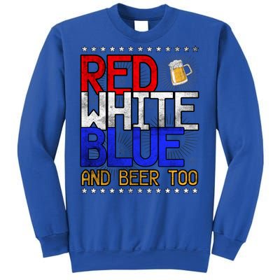 Red White Blue National Beer Day Gift Sweatshirt