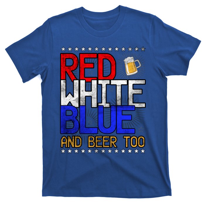 Red White Blue National Beer Day Gift T-Shirt