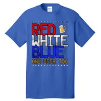 Red White Blue National Beer Day Gift Tall T-Shirt