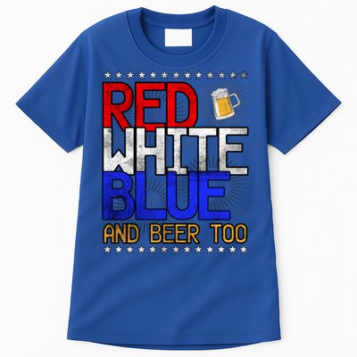 Red White Blue National Beer Day Gift Tall T-Shirt