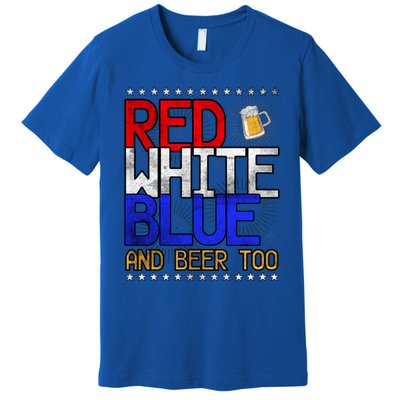 Red White Blue National Beer Day Gift Premium T-Shirt