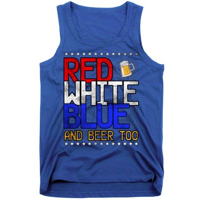 Red White Blue National Beer Day Gift Tank Top