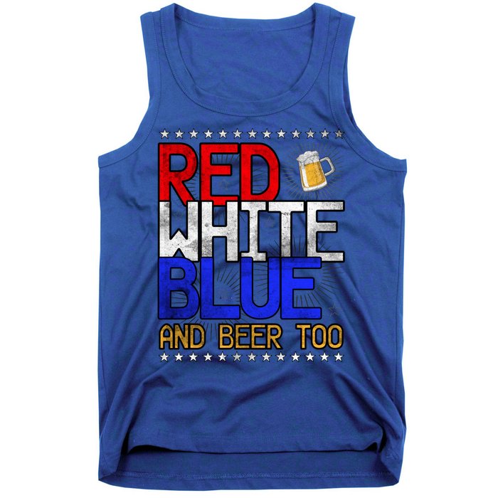 Red White Blue National Beer Day Gift Tank Top