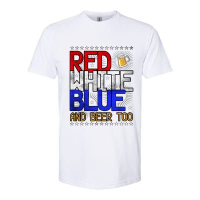 Red White Blue National Beer Day Gift Softstyle CVC T-Shirt