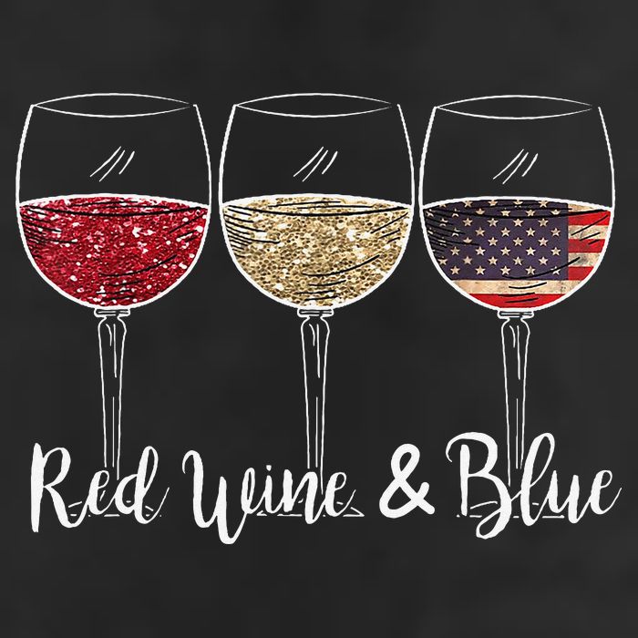 Red Wine & Blue 4th of July wine Red White Blue Wine Glasses 7 Panel Mesh Trucker Snapback Hat