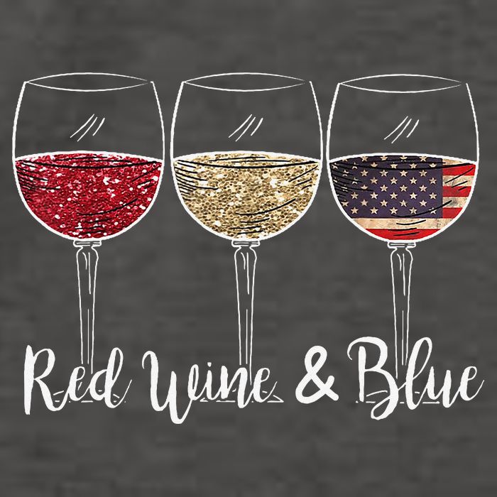 Red Wine & Blue 4th of July wine Red White Blue Wine Glasses Vector Backpack