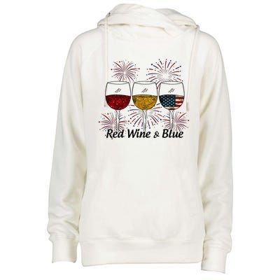 Red Wine & Blue Womens Funnel Neck Pullover Hood