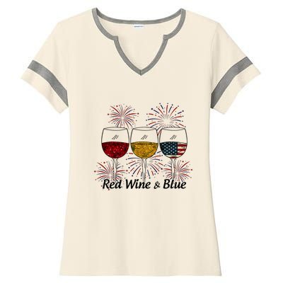 Red Wine & Blue Ladies Halftime Notch Neck Tee