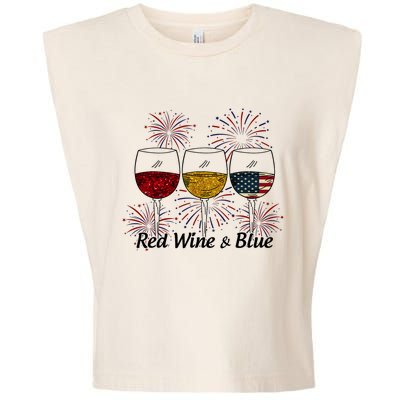 Red Wine & Blue Garment-Dyed Women's Muscle Tee