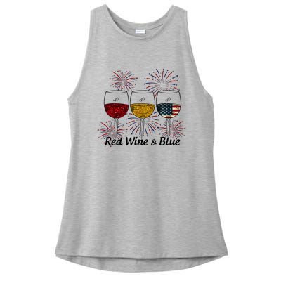 Red Wine & Blue Ladies PosiCharge Tri-Blend Wicking Tank