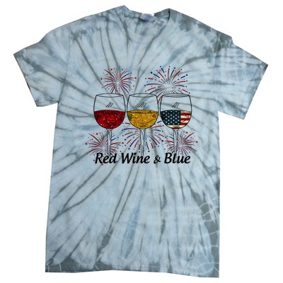 Red Wine & Blue Tie-Dye T-Shirt