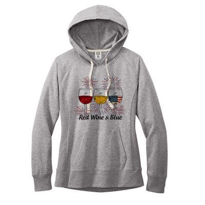 Red Wine & Blue Women's Fleece Hoodie