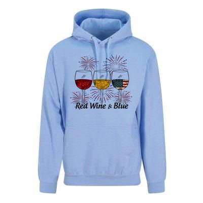 Red Wine & Blue Unisex Surf Hoodie