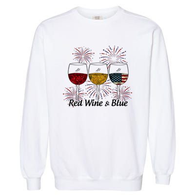 Red Wine & Blue Garment-Dyed Sweatshirt