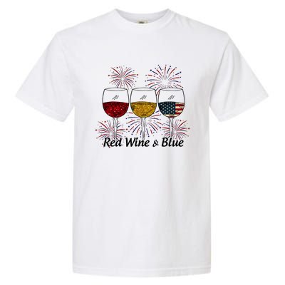 Red Wine & Blue Garment-Dyed Heavyweight T-Shirt