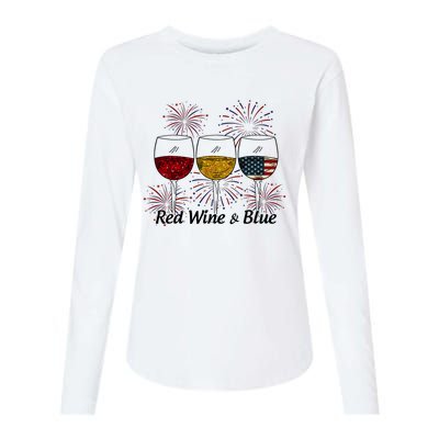 Red Wine & Blue Womens Cotton Relaxed Long Sleeve T-Shirt