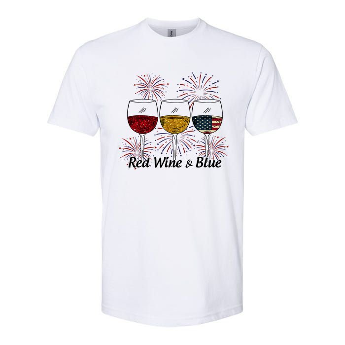 Red Wine & Blue Softstyle CVC T-Shirt