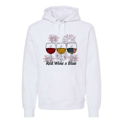 Red Wine & Blue Premium Hoodie