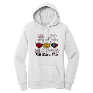 Red Wine & Blue Women's Pullover Hoodie