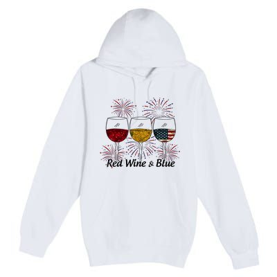 Red Wine & Blue Premium Pullover Hoodie