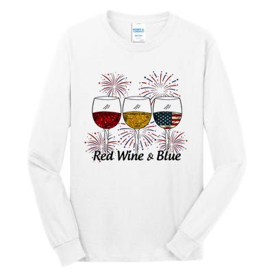 Red Wine & Blue Tall Long Sleeve T-Shirt