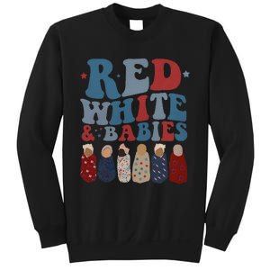 Red White Babies NICU Nurse 4th Of July Neonatal Nursing Sweatshirt